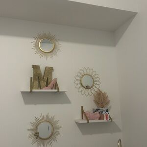 White and Gold Shelves